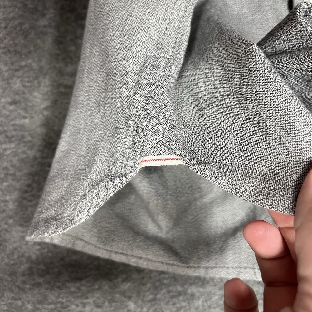 Flint and Tinder Selvedge Architect Shirt Mens 2XL Gray Japanese Slub Denim Slim - Picture 13 of 15